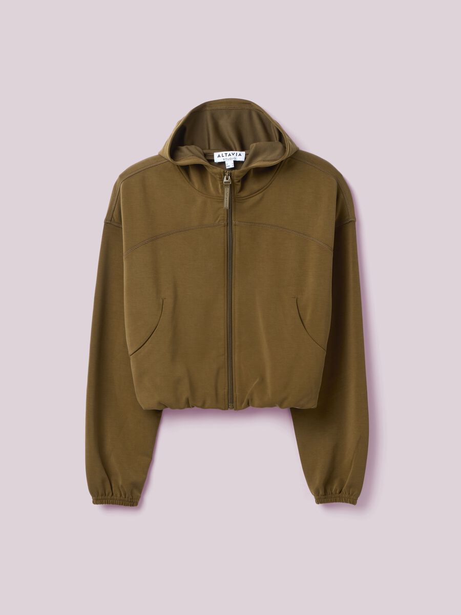 Full-zip crop con cappuccio ALTAVIA STUDIO_4