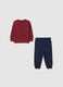 Children's red regular fit pure cotton outfit_1