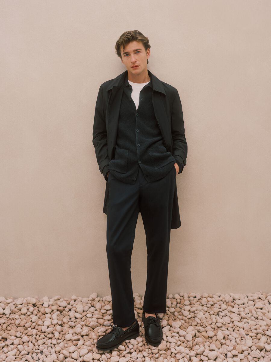 Pure Cotton Blue Regular Fit Cardigan_0