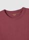 Long sleeve red T-shirt in pure cotton with regular fit_5