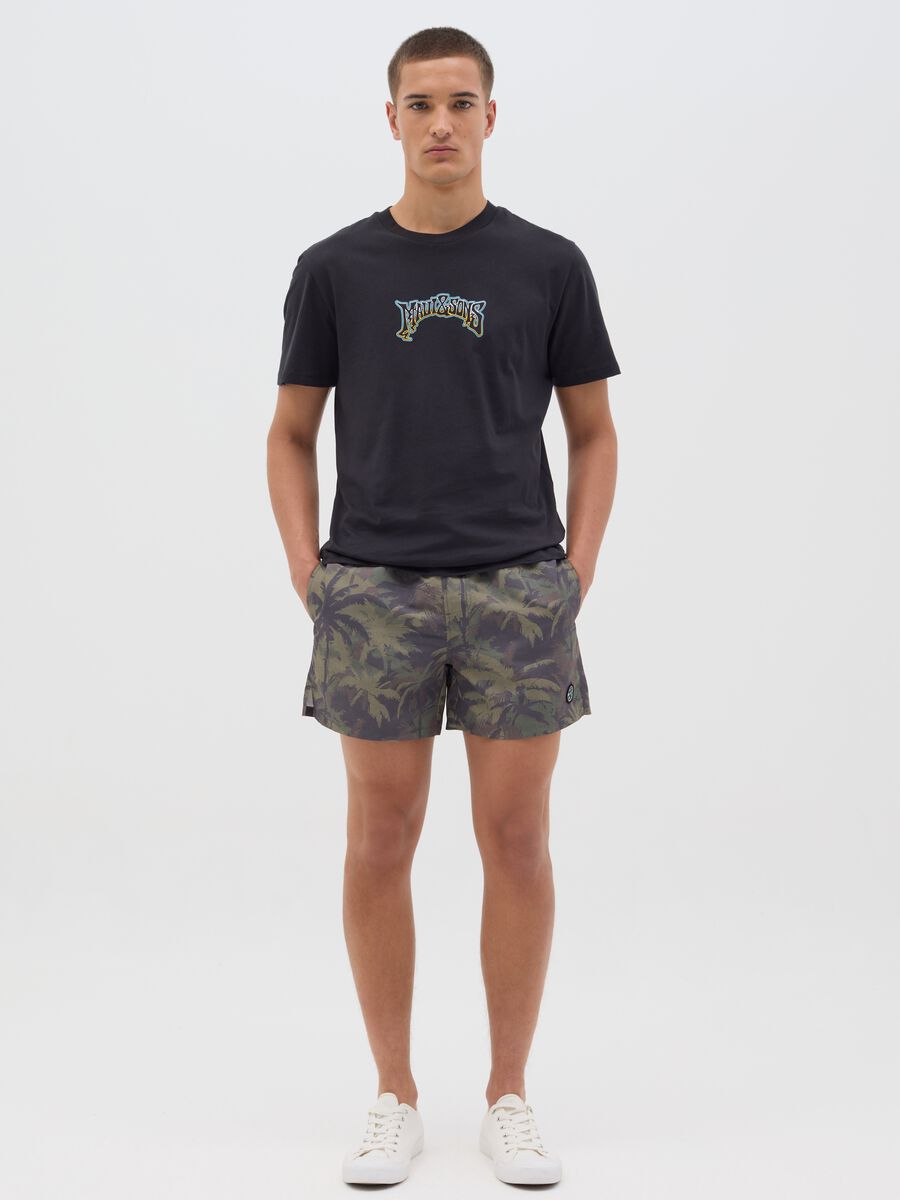 Maui Swim Shorts with Camouflage Pattern_0