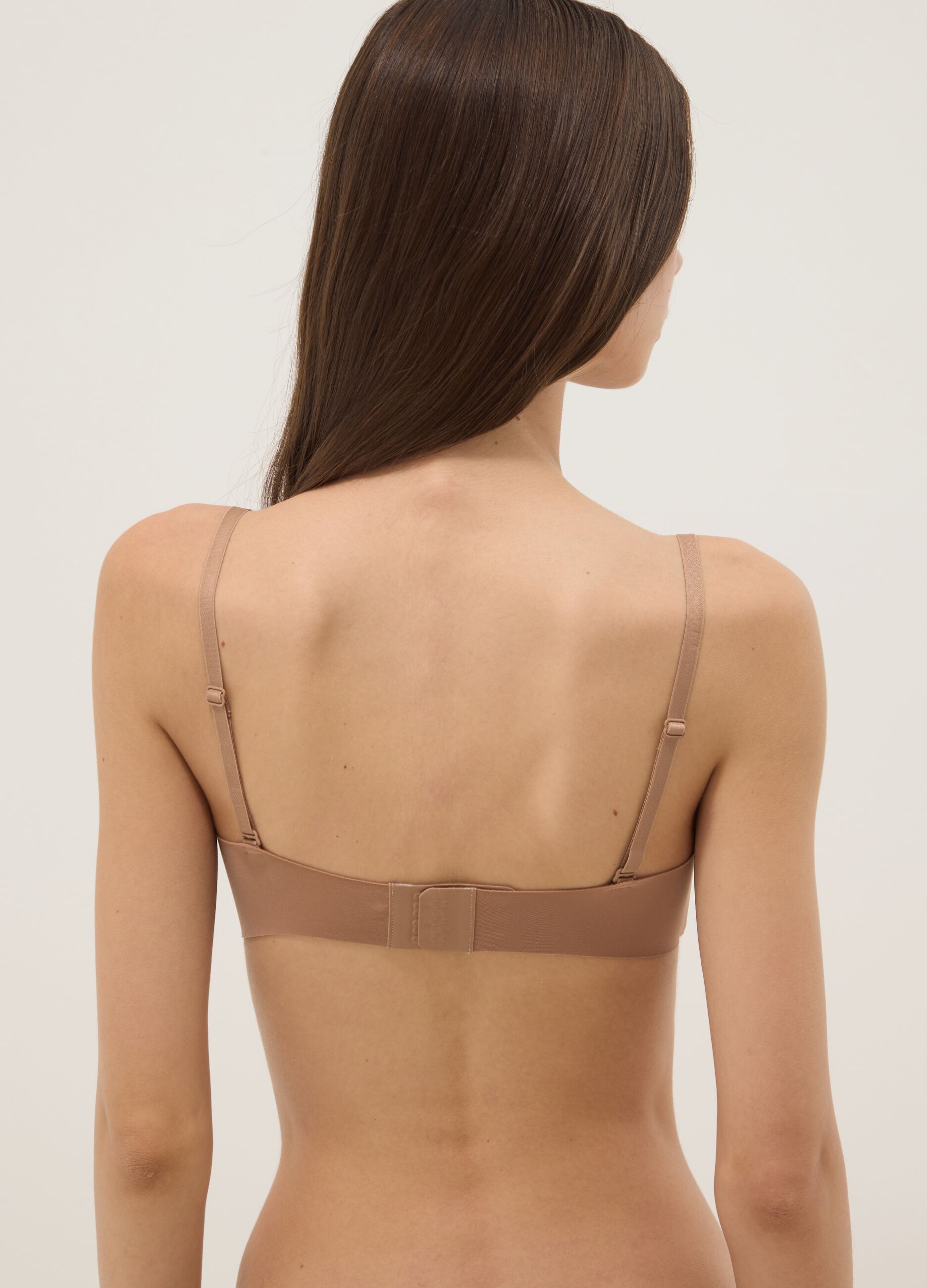 Reggiseno balconette beige con imbottitura removibile