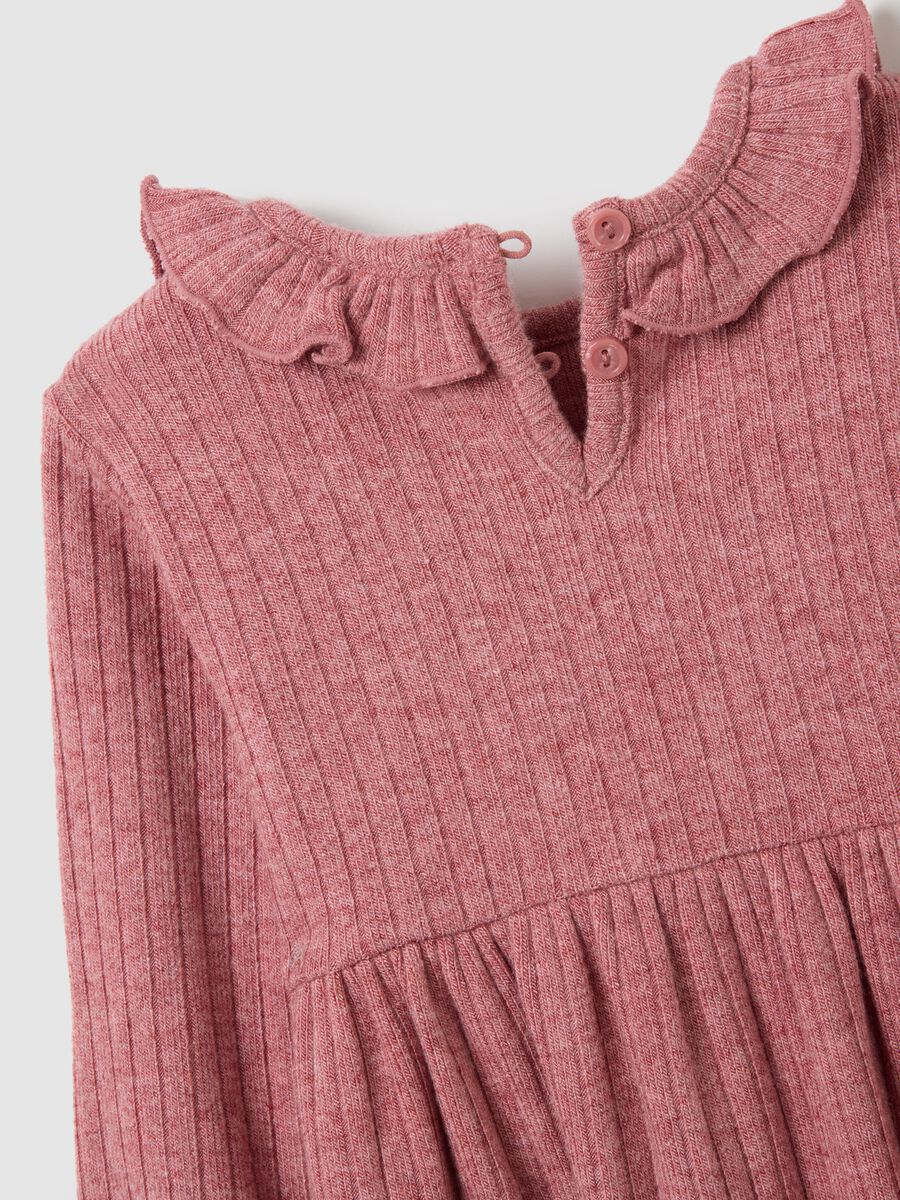 Pink regular fit dress for baby girl_3