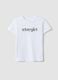 White pure organic cotton T-shirt with &ldquo;Stargirl&rdquo; print for girls_0