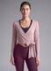 Pink ribbed stretch-cotton wrap top ALTAVIA STUDIO_1