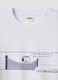 White pure cotton T-shirt with front print_1
