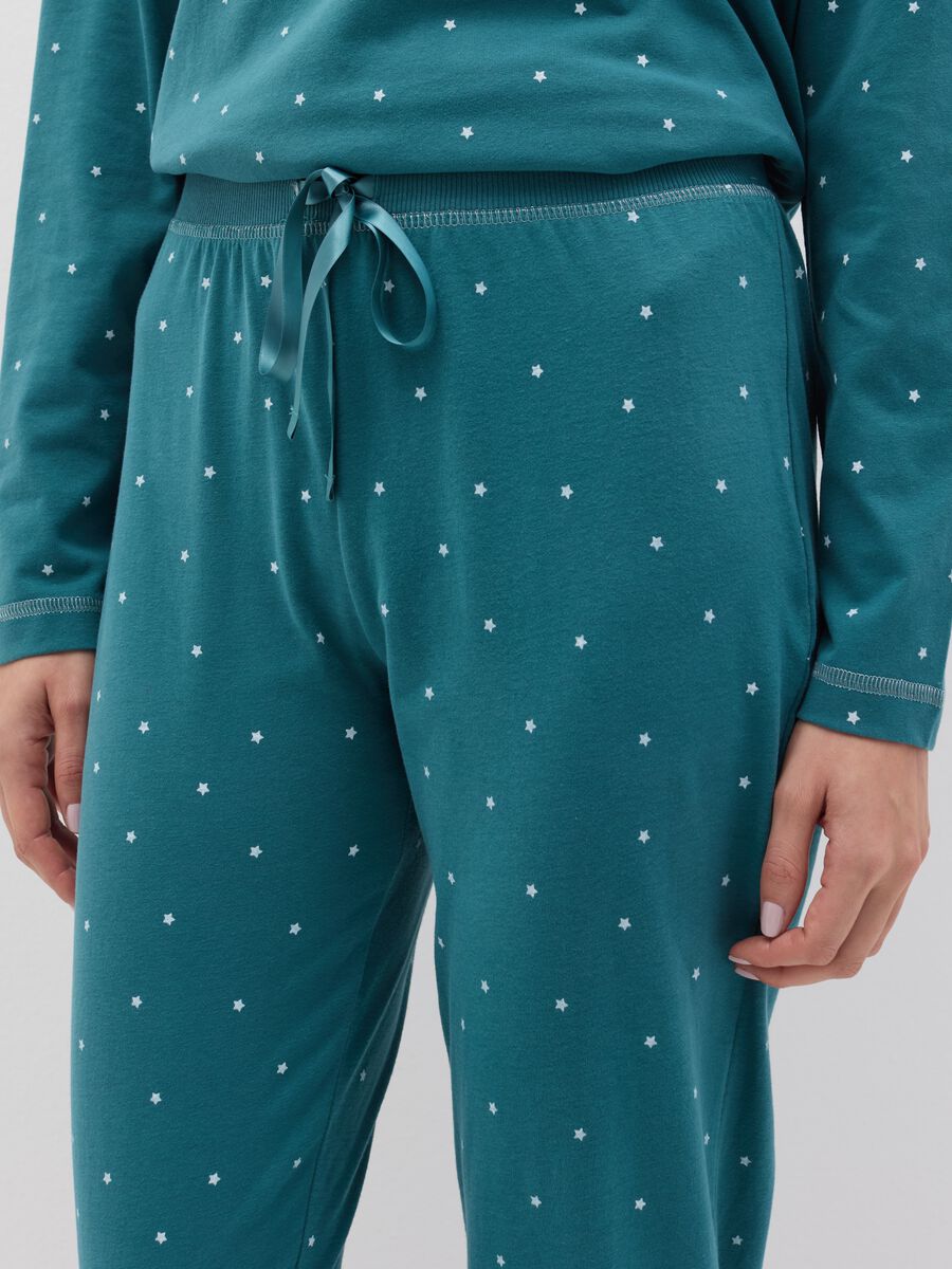 Pantalone pigiama stampa stelline_2