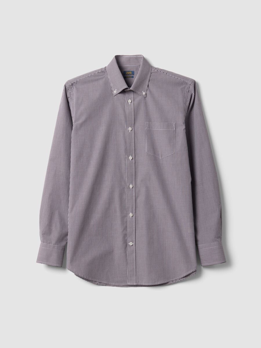 Camicia easy iron multicolor in misto cotone con collo button down regular fit_4