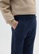 Boys' blue regular fit pure cotton trousers_2