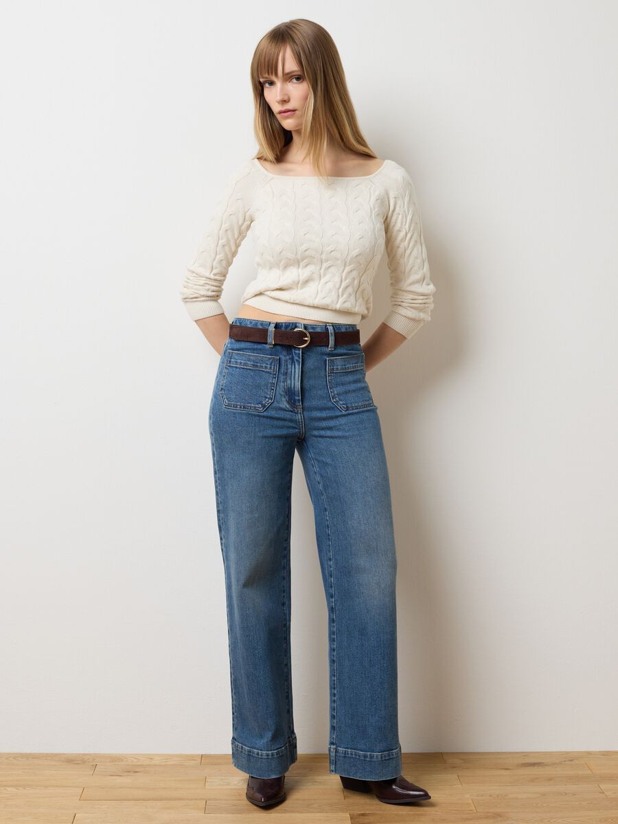 Fitted beige blend pullover_2
