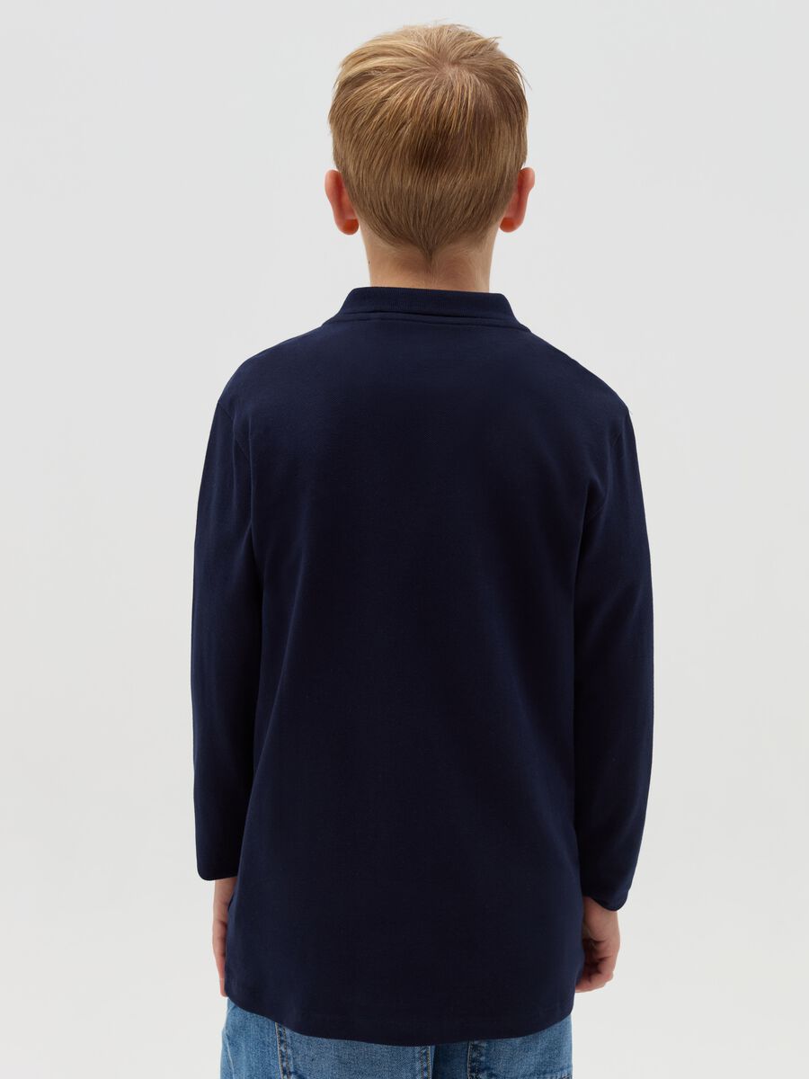 Organic cotton polo shirt with long sleeves_1