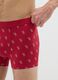 Red Stretch Cotton Christmas Boxers Regular Fit_3