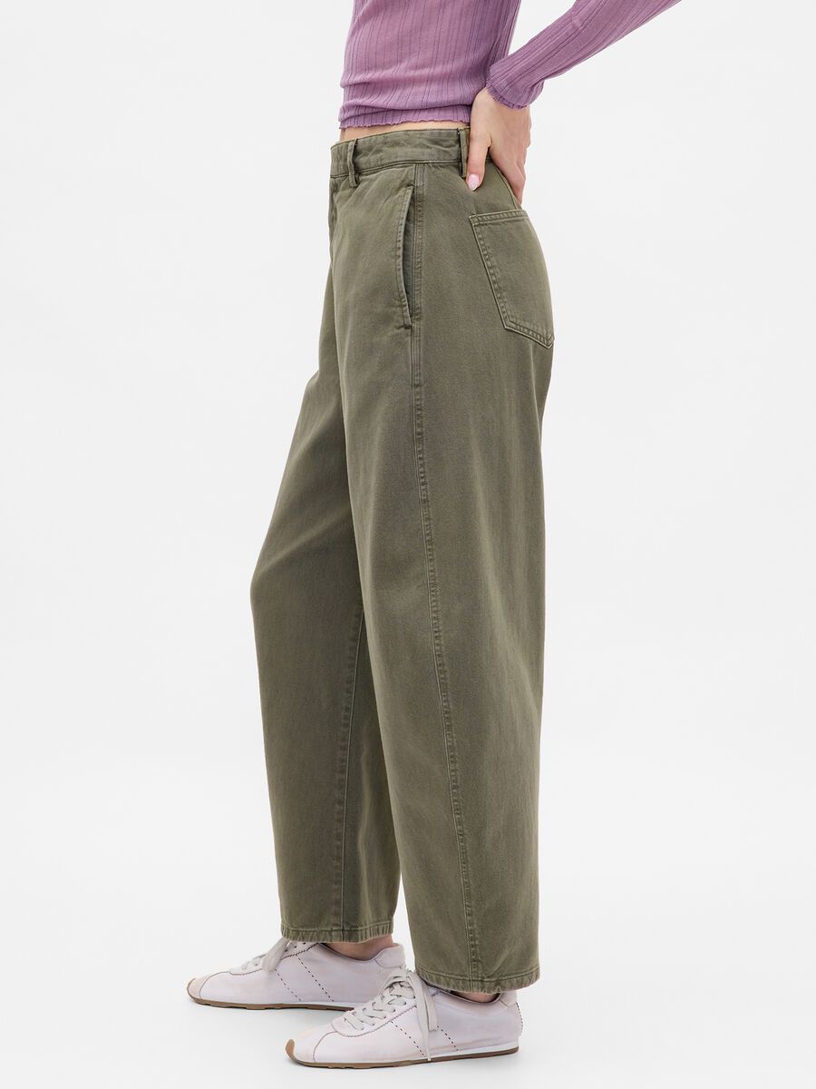 Pantaloni verde in cotone_3