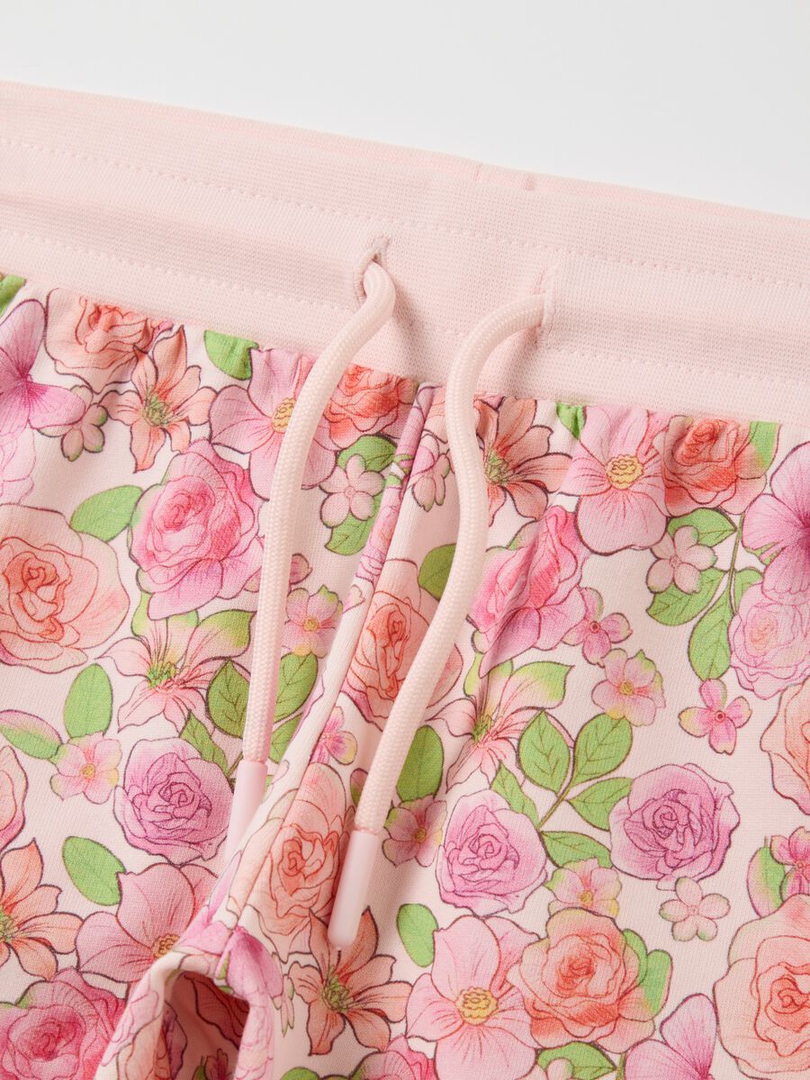 Girl's T-shirt and Shorts Set with Aurora Print_2