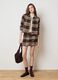 Plaid-effect brown tweed blazer_1