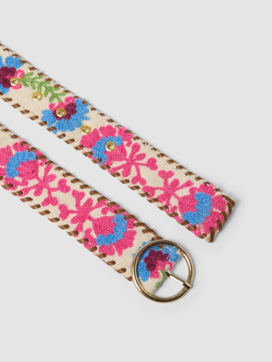 Multicoloured pure cotton belt with embroidery_3