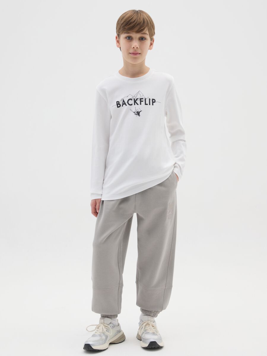 Grey cotton jogger trousers_0