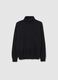 Boys' Black High-Neck Sweater in Pure Cotton Regular Fit_0