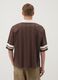 Brown pure cotton polo shirt with classic collar_3