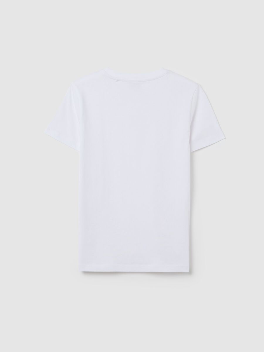 White slim-fit organic cotton T-shirt for boys_4