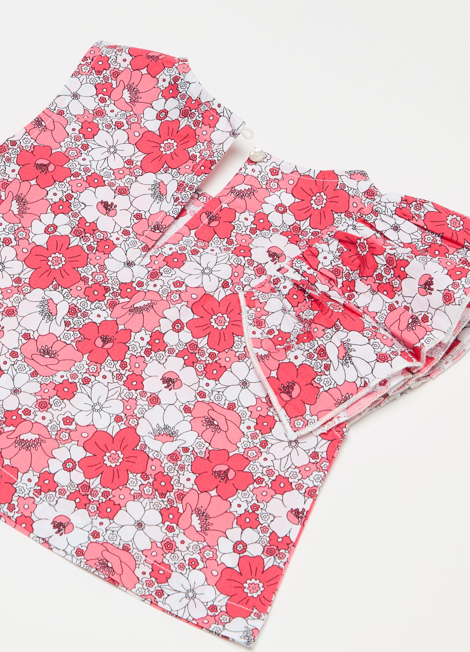 Floral blouse with flounce