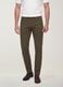 Green slim-fit stretch cotton twill trousers_1