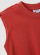 Red children's pure cotton tank top regular fit with pocket_3