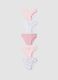 Multipack di cinque slip rosa e bianchi in cotone organico elasticizzato_0