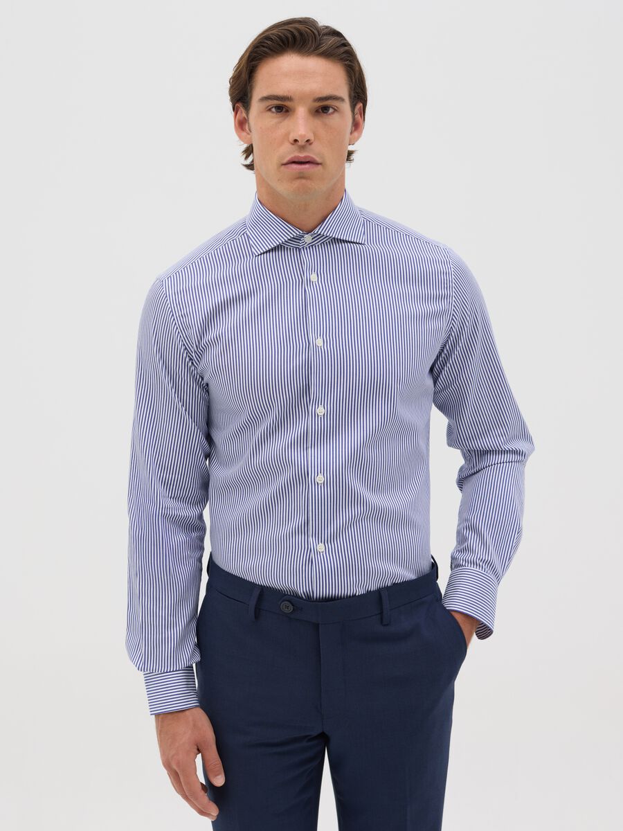 Slim-fit striped easy-iron shirt_0