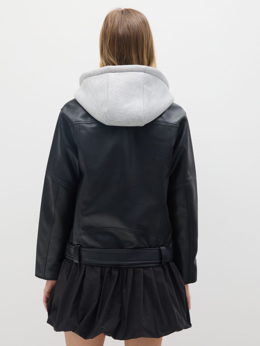 Black biker jacket with zip_3