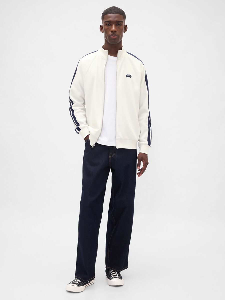 White Full Zip Hoodie_1