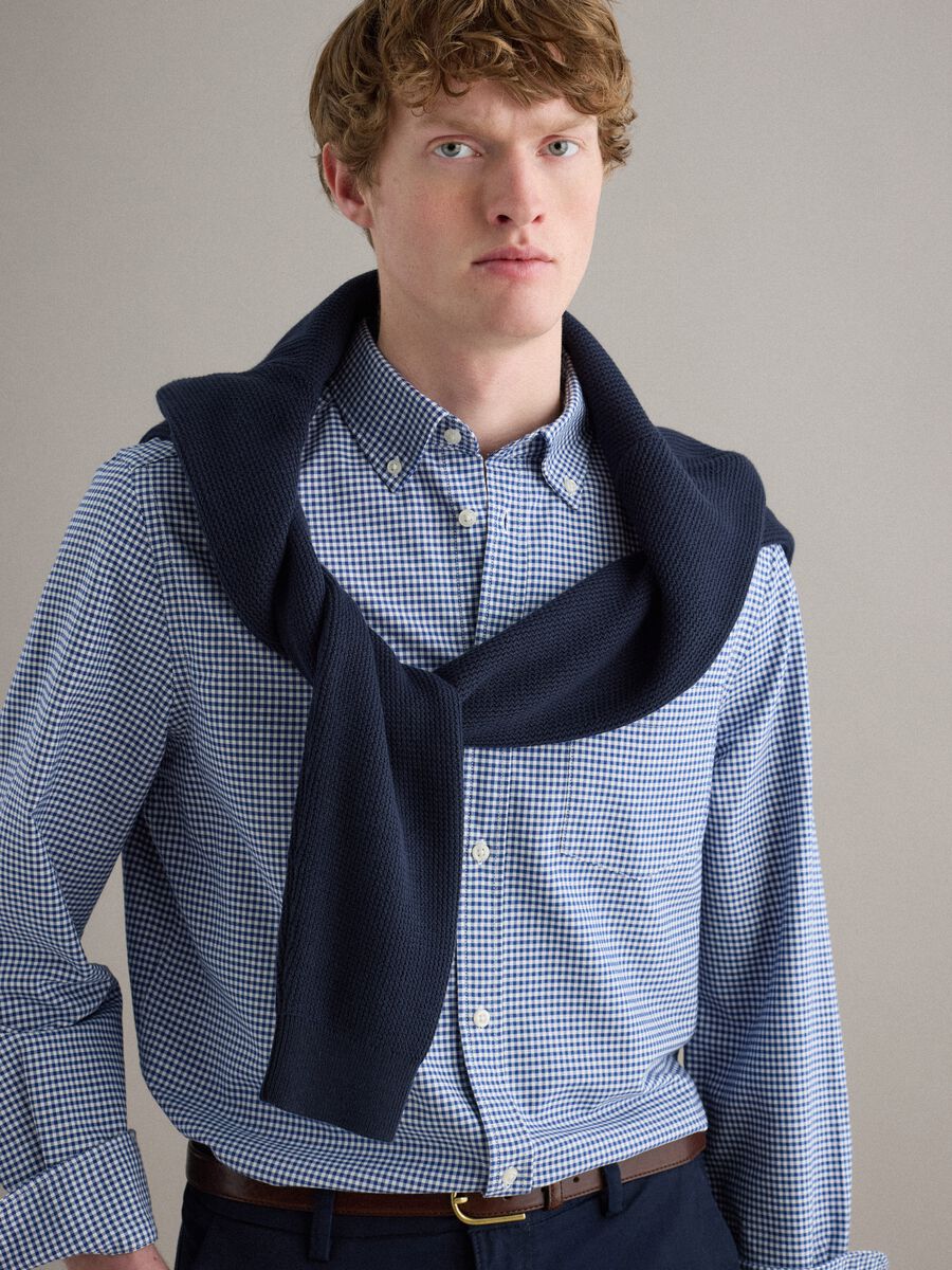 Multicoloured Check Pure Cotton Regular Fit Shirt_0