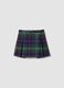 Girls&rsquo; multicolour stretch viscose checked skirt_3