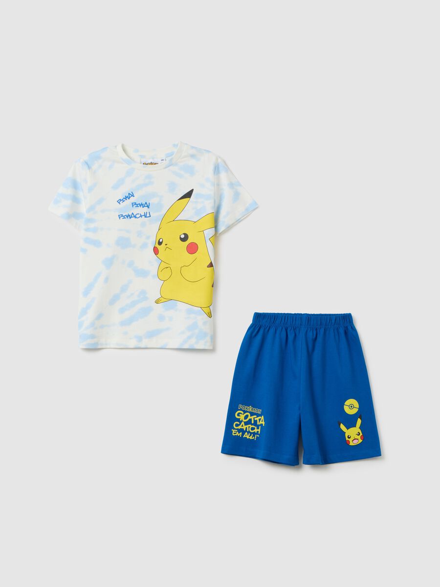 Children's set in pure multicolour cotton regular fit with Pokémon print_0