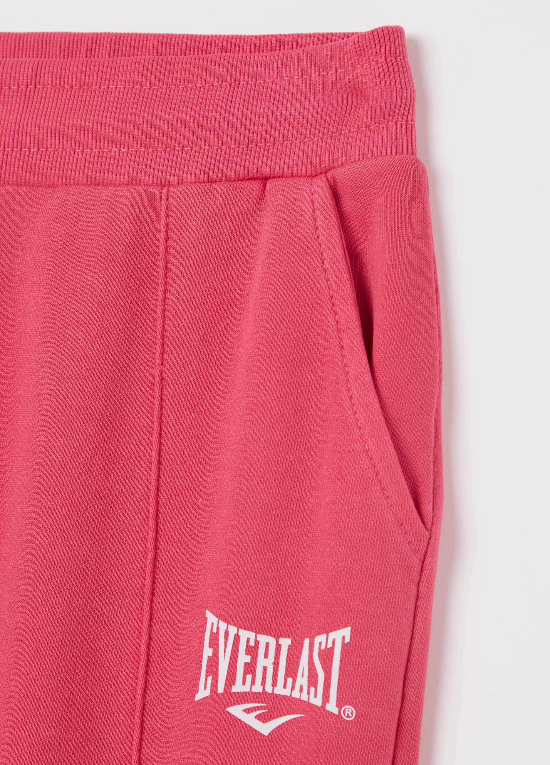 Fuchsia joggers with elasticated edging and logo print