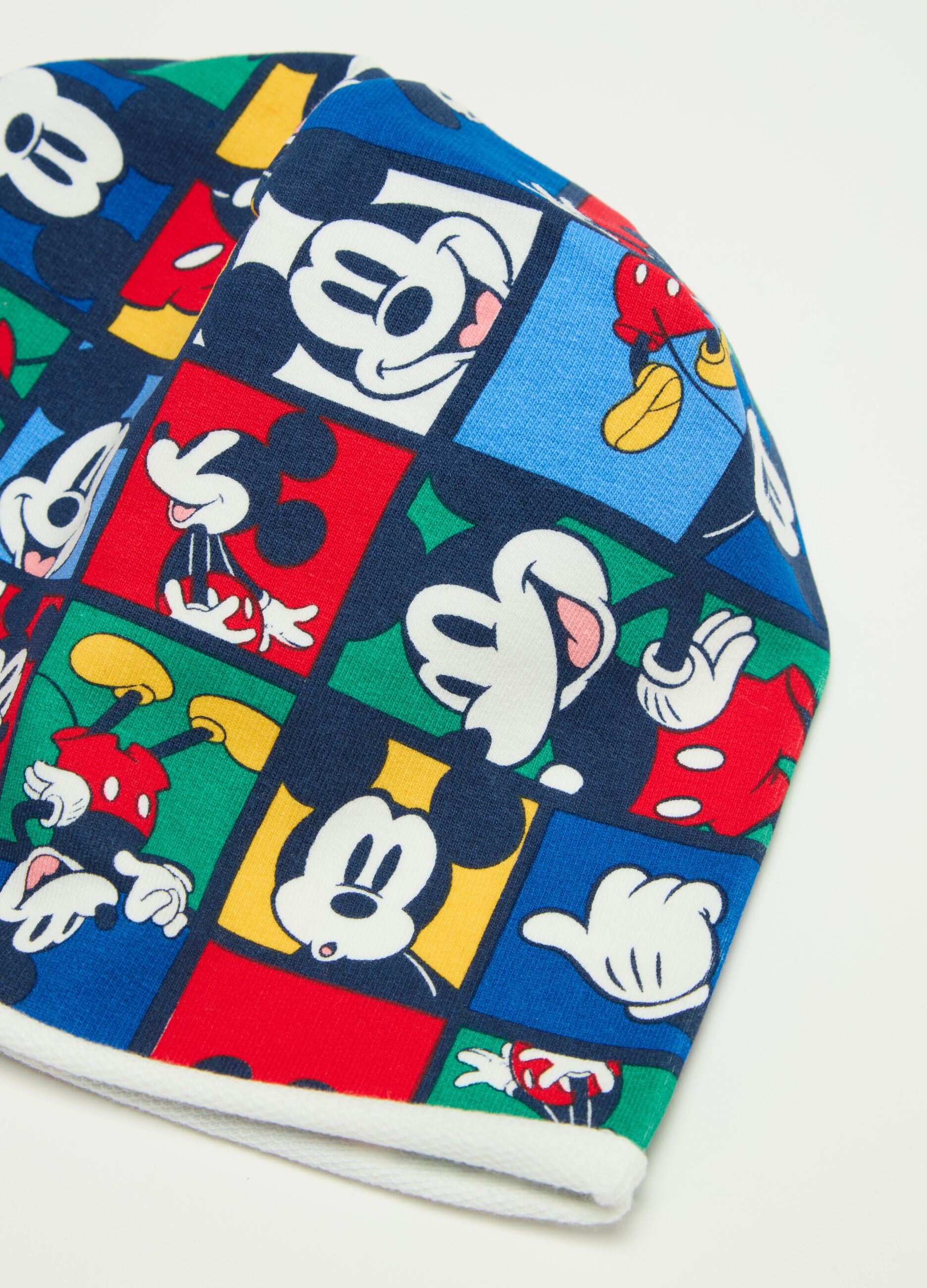 French terry hat with Mickey Mouse print
