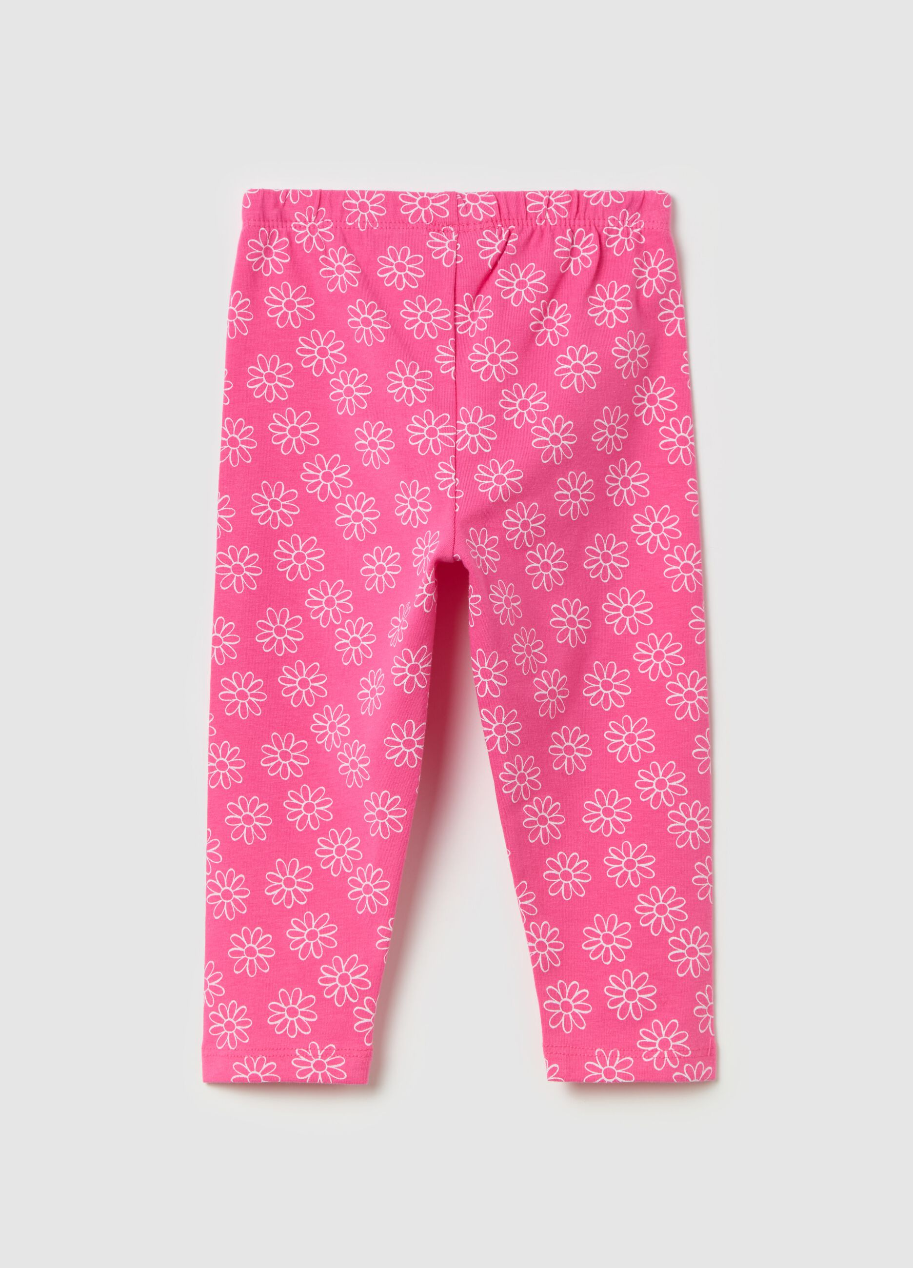 Printed stretch cotton leggings