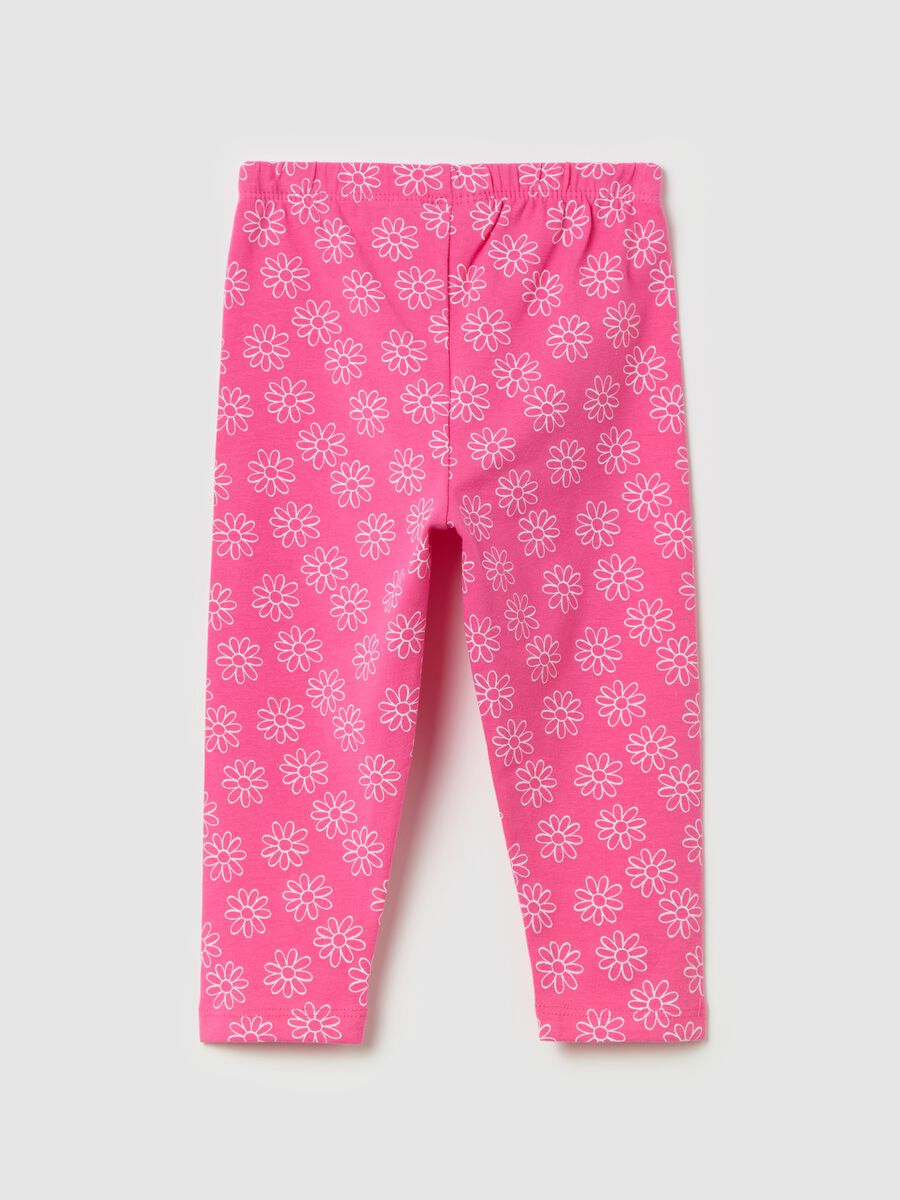 Printed stretch cotton leggings_1