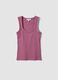 Tank top rosa in cotone elasticizzato fitted_4