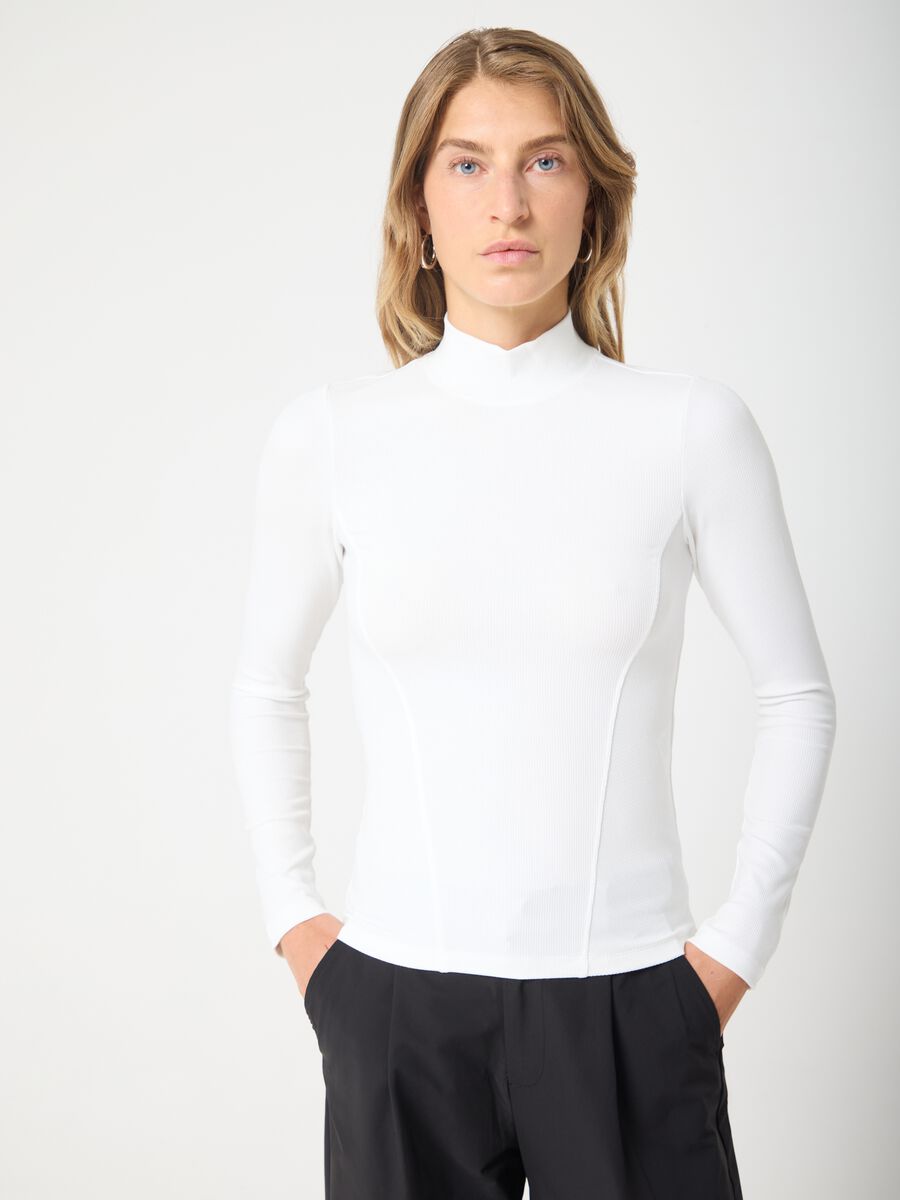 Mock Neck Long Sleeve T-shirt ALTAVIA STUDIO_1