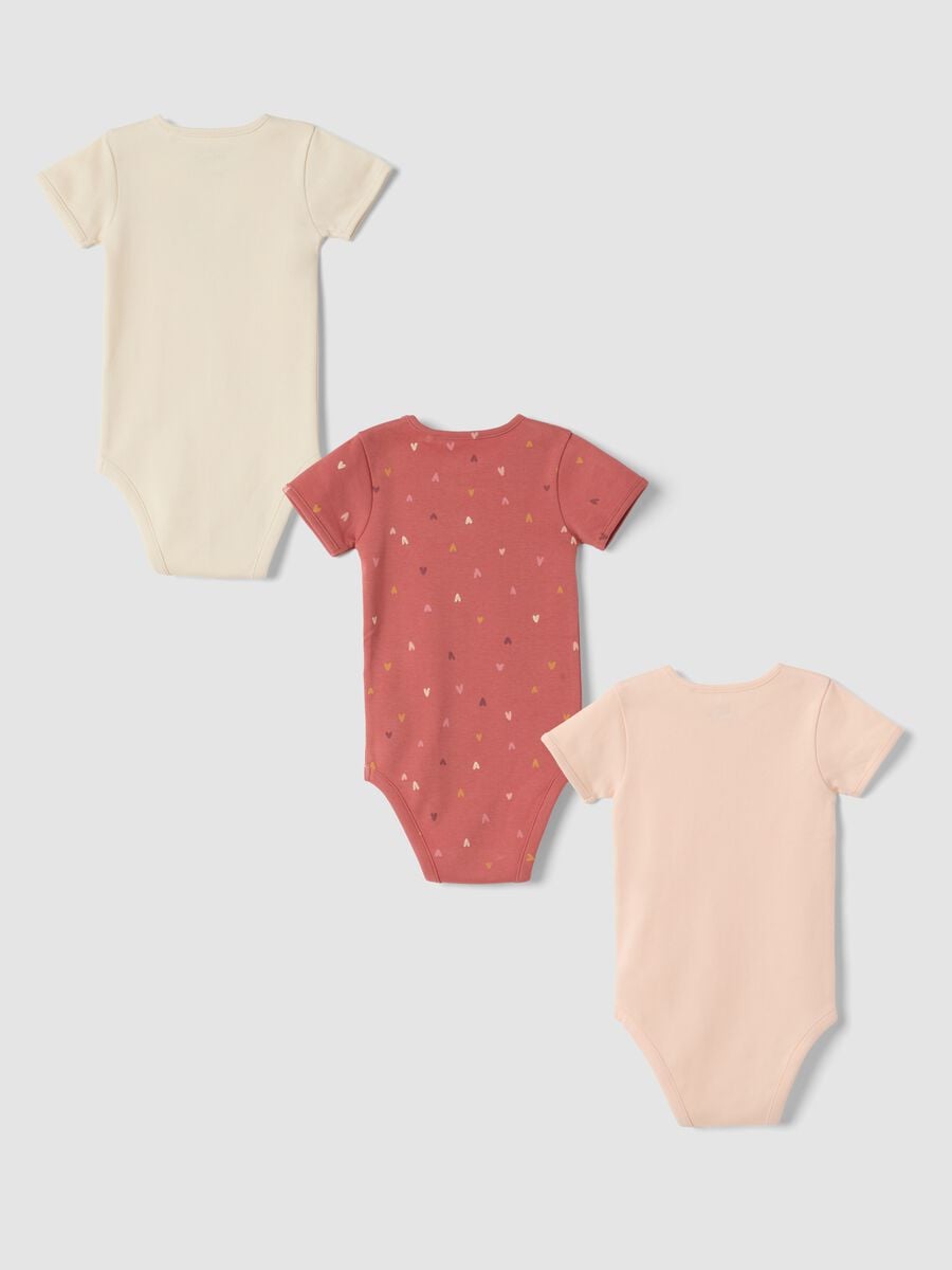 3-pack Multicolour Organic Cotton Crew-Neck Bodysuits_1