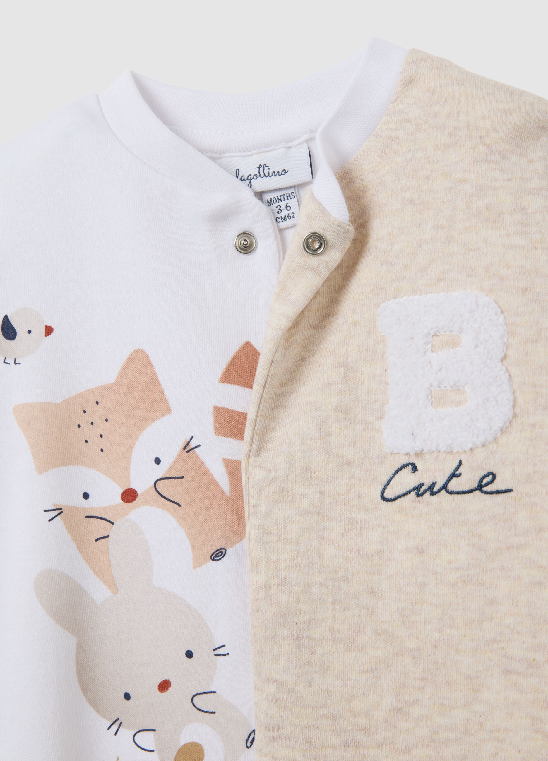 Multicolour Pure Cotton Baby Sleepsuit