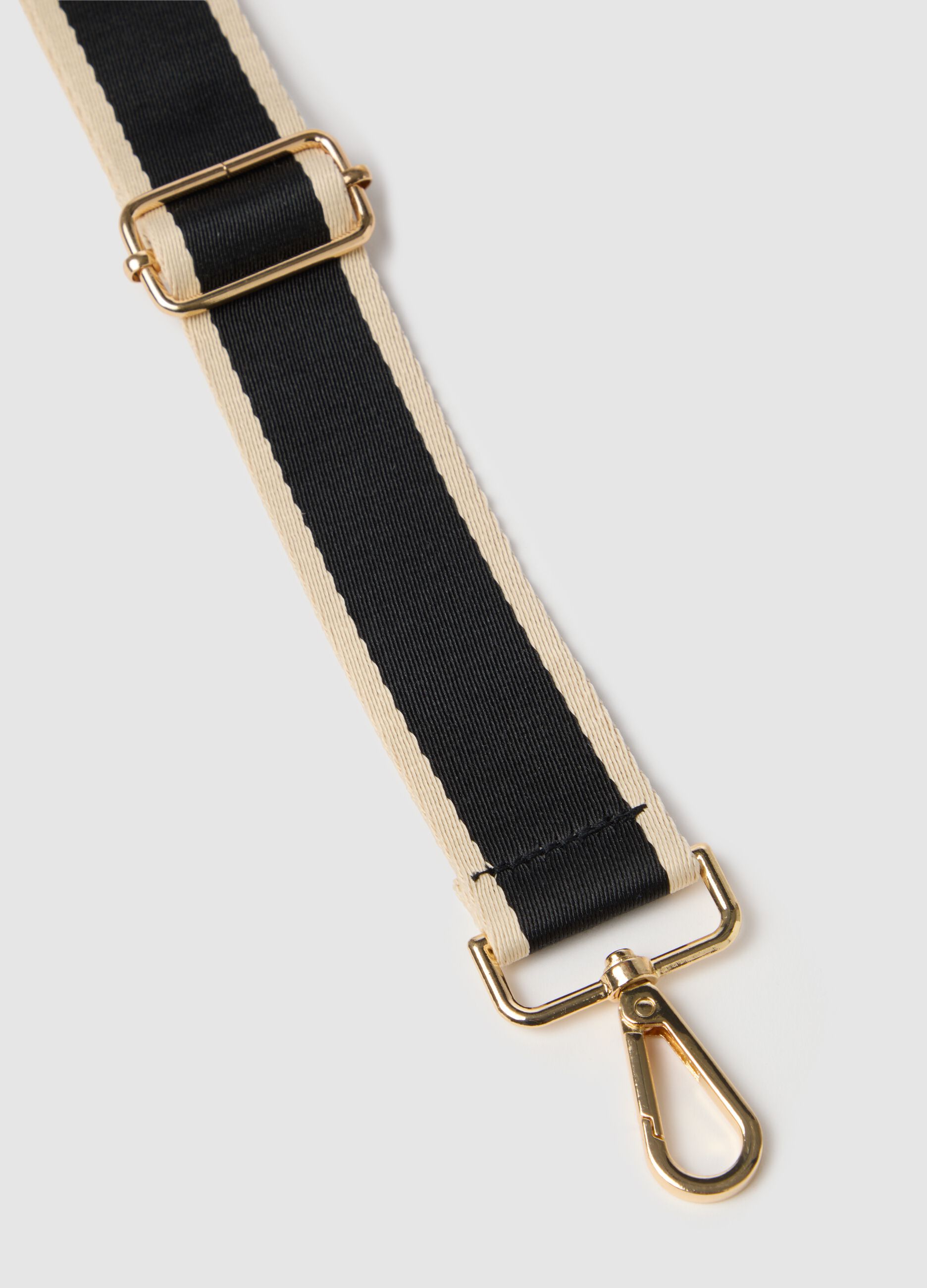 Women's multicolour shoulder bag with gold accents