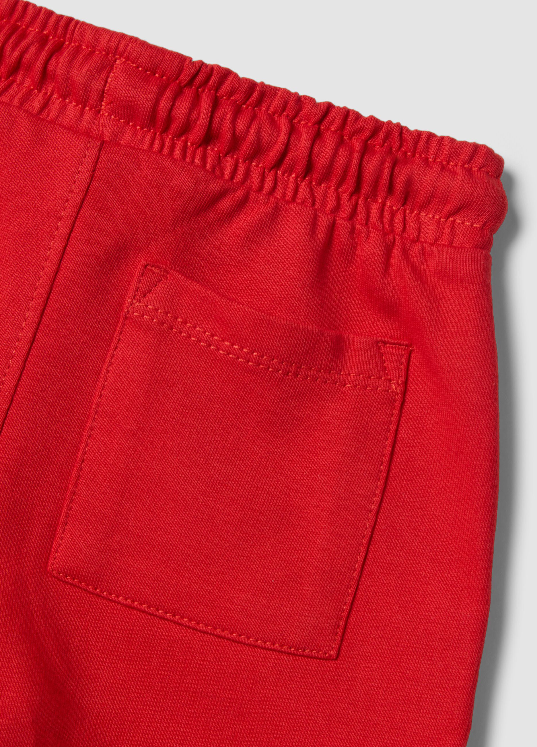 Red pure cotton shorts
