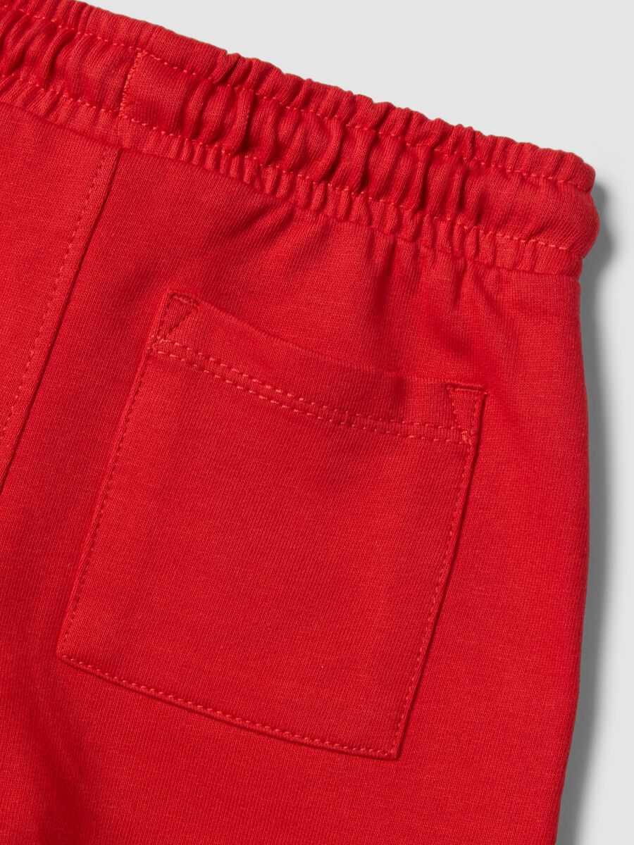 Red pure cotton shorts_3
