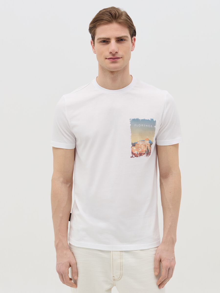 Cotton T-shirt with "Florence" print_0