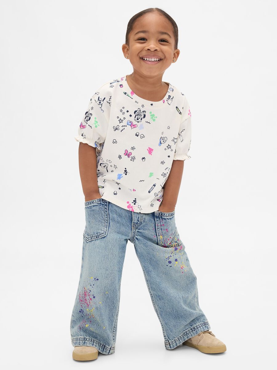 Giapponesi denim in cotone per bambina_0