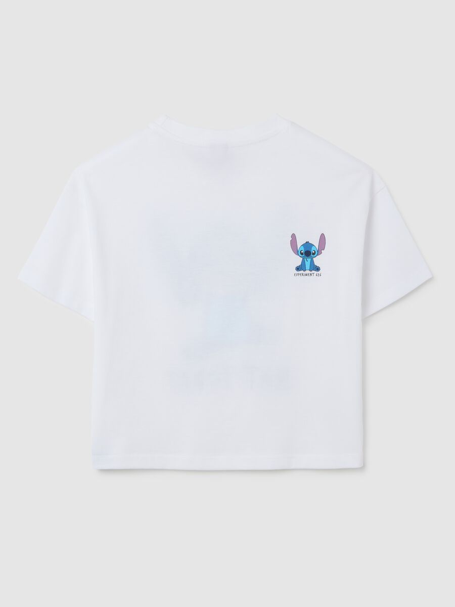 T-shirt da ragazza in puro cotone bianca regular fit con stampa_1