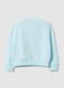 Sky blue cotton blend regular fit sweatshirt with heart for girls_1