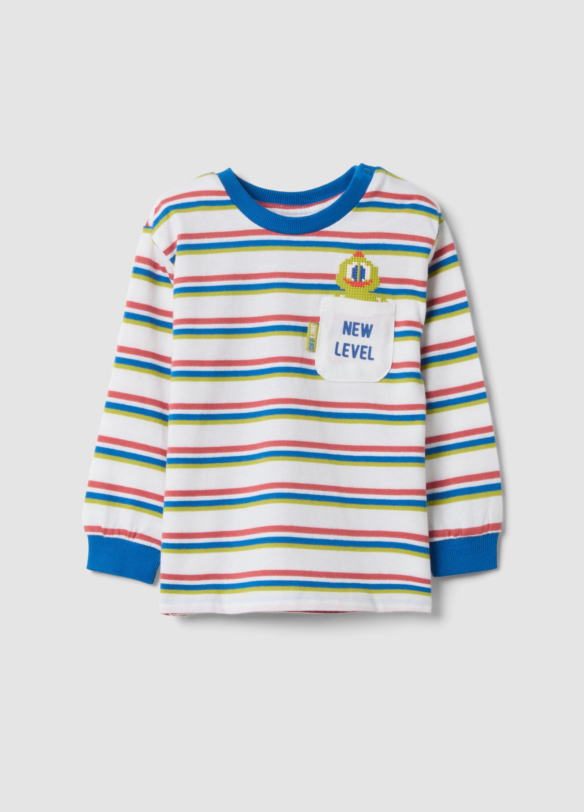 T-shirt bianca girocollo in puro cotone organico